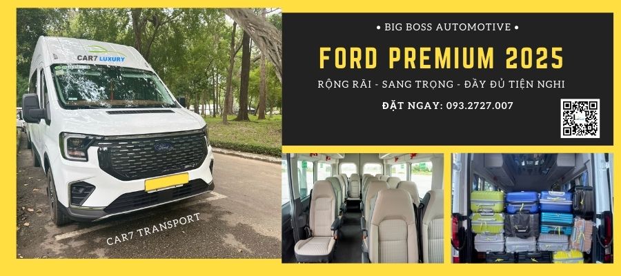 Cho thuê xe 16 chỗ Ford Premium mới
